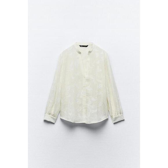 FLORAL BURNOUT SHIRT - Picture 3 of 4